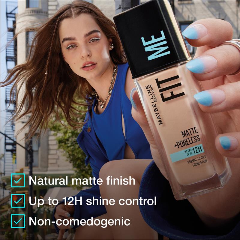 Maybelline Fit Me Matte & Poreless Mattifying Liquid Foundation - Latte 358