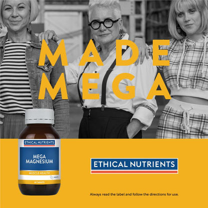 Ethical Nutrients Mega Magnesium 120 Tablets - Muscle Relief & PMS Support-Auzzi Store
