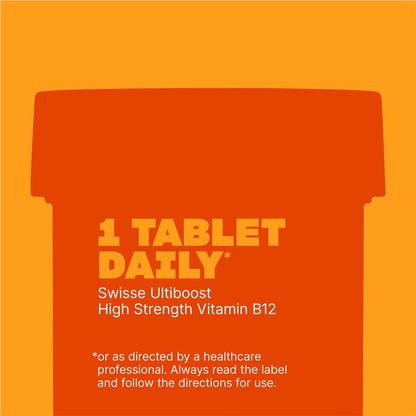 Swisse Ultiboost High Strength Vitamin B12 1000mcg - 60 Vegan Tablets