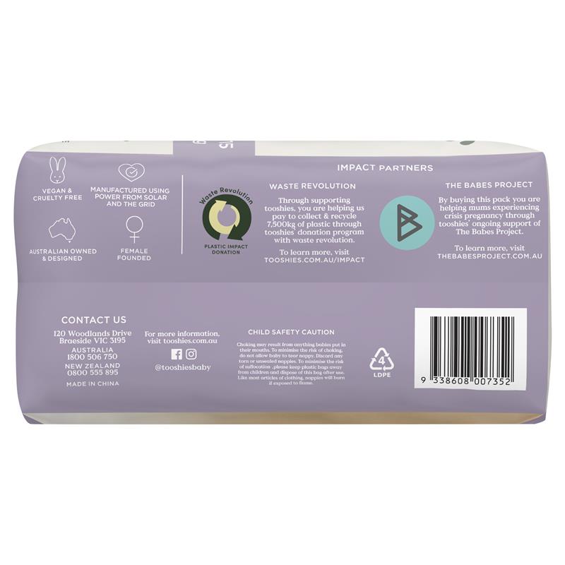 Tooshies Eco Nappies with Organic Bamboo Size 4 Toddler (10-15kg) - 36 Pack