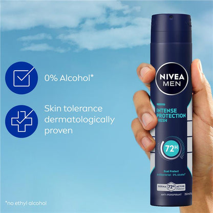 NIVEA Men Intense Protection 72H Fresh Anti-Perspirant Aerosol 250ml