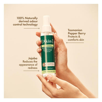 Akin Lime & Orange Natural Deodorant Spray 150ml