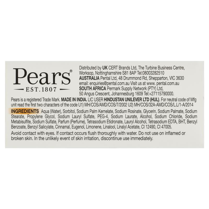 Pears Pure & Gentle Transparent Soap 125g – Natural Oils