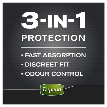 Depend Men Real Fit Underwear Large 8 Pack - Maximum Absorbency for Men-Auzzi Store