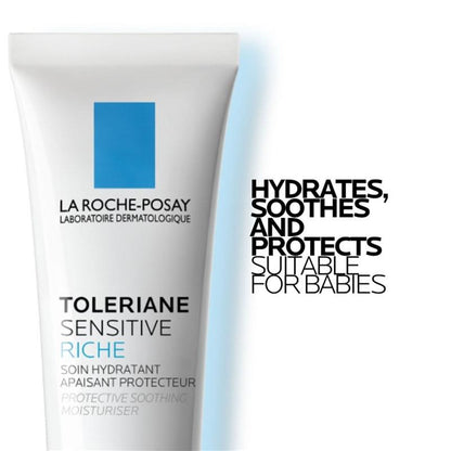 La Roche-Posay Toleriane Sensitive Riche Facial Moisturiser 40ml - Ultra-Hydrating Cream for Dry Skin-Auzzi Store