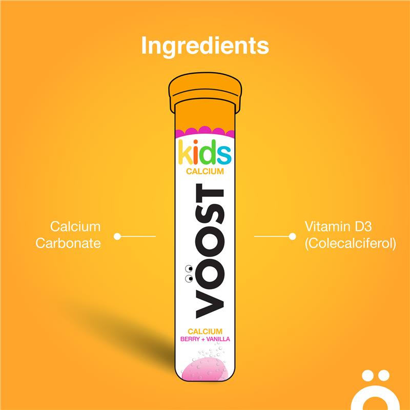 Voost Kids Calcium Effervescent Tablets 20 Pack