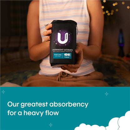 U by Kotex Overnight Extra Ultimate 41cm Wing Pads - 6Pads