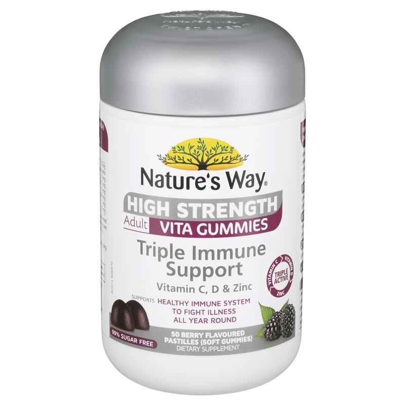 Nature's Way High Strength Triple Immune Adult Vita Gummies, 50