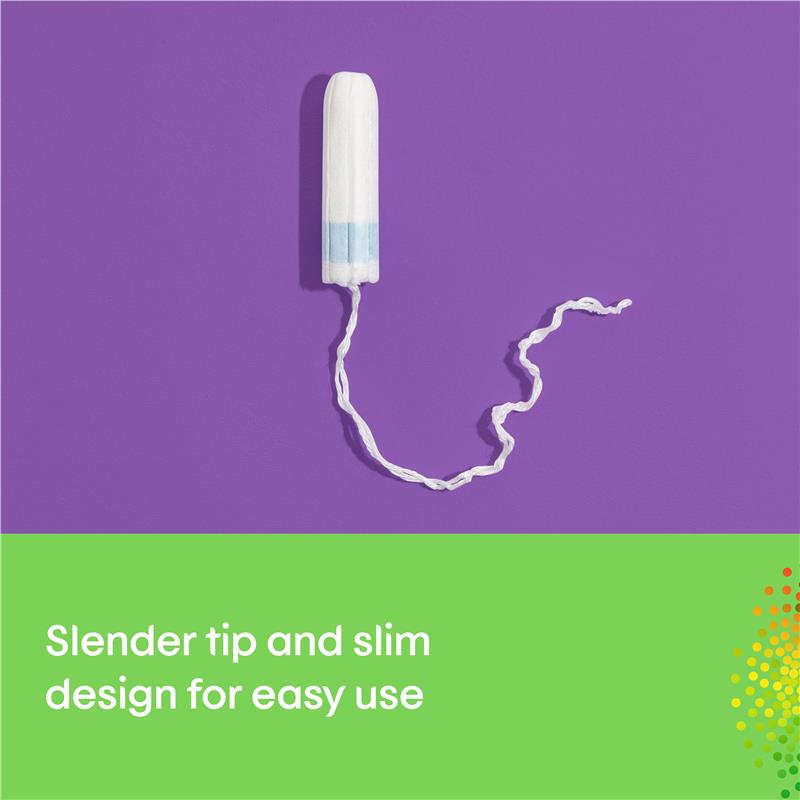 U by Kotex Mini Slim Tampons - 16 Tempons, 8g Absorbency, Individually Wrapped