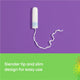 U by Kotex Mini Slim Tampons - 16 Tempons, 8g Absorbency, Individually Wrapped – view 7