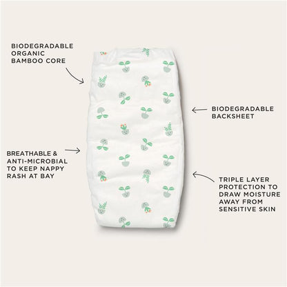 Tooshies Eco Nappies with Organic Bamboo Size 5 Walker (13-18kg) - 32 Pack