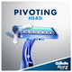 Gillette Blue II Pivot Plus Disposable Razors, 16-Pack, Chromium-Coated – view 7