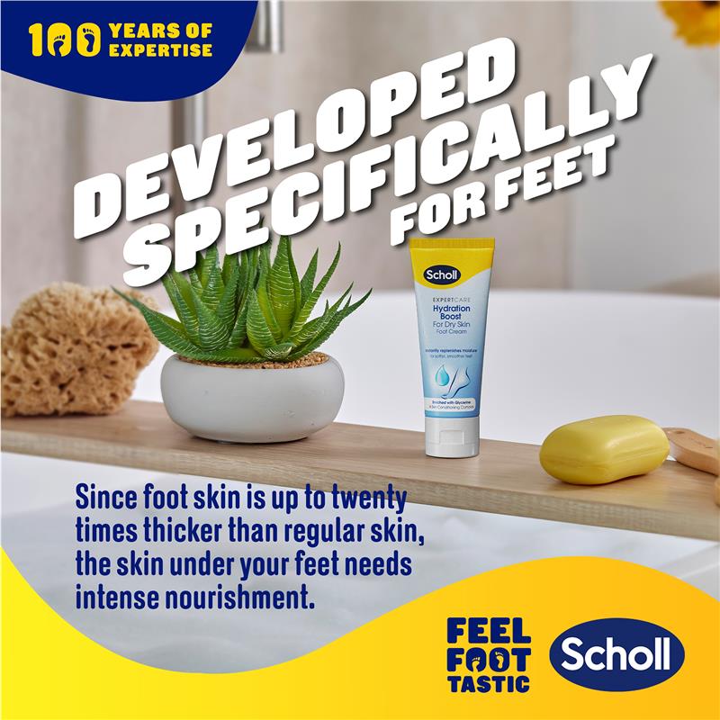 Scholl ExpertCare Hydrating Foot Cream - Moisturizer for Dry Feet, 75ml