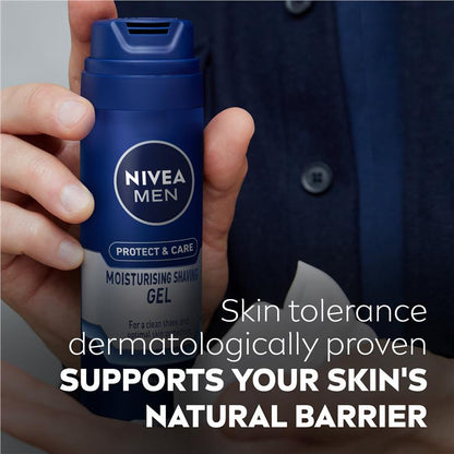 NIVEA MEN Protect & Care Moisturising Shave Gel with Aloe Vera, 200ml