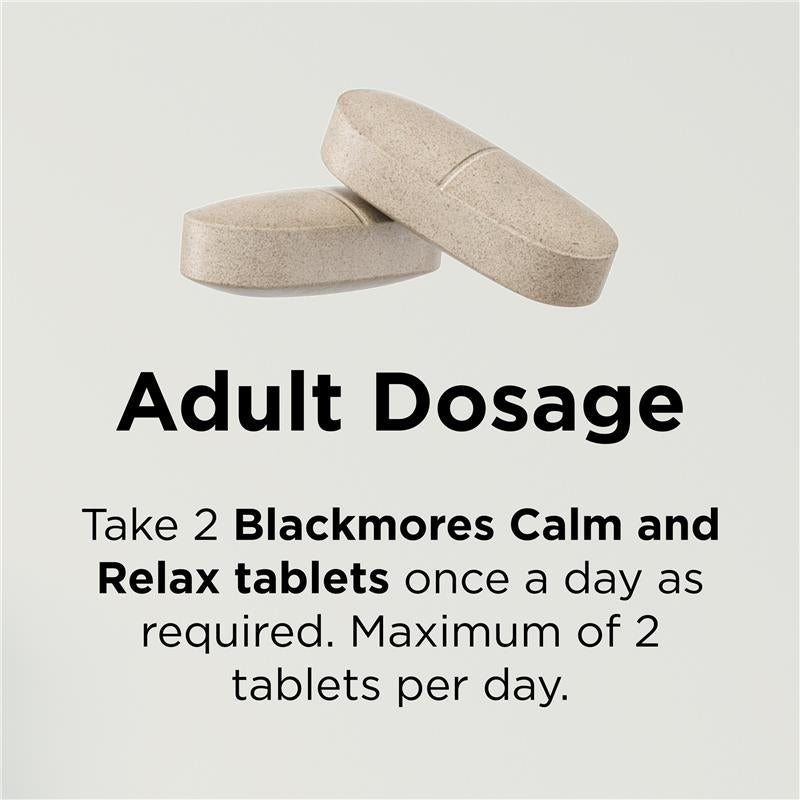 Blackmores Calm & Relax Herbal Supplement for Stress Relief - 60 Tablets