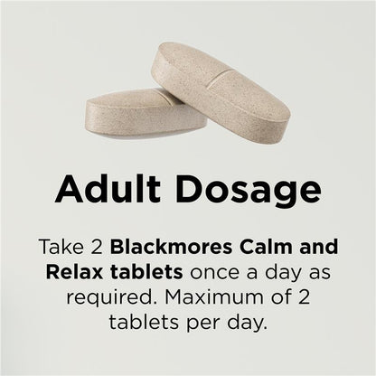 Blackmores Calm & Relax Herbal Supplement for Stress Relief - 60 Tablets