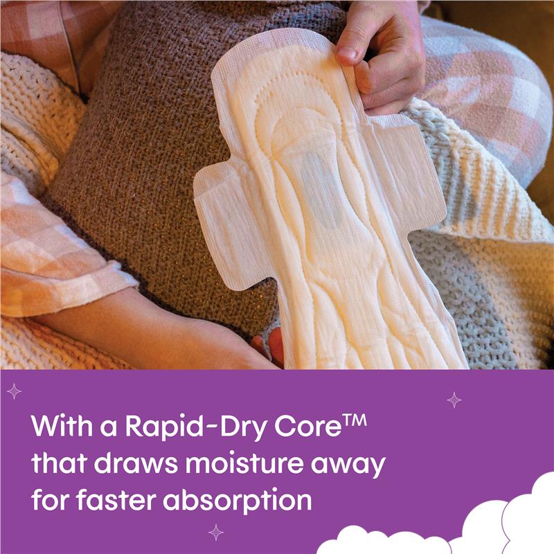 U by Kotex Overnight Ultrathin Pads, 35cm Long, 8-Pads with Secure Wings