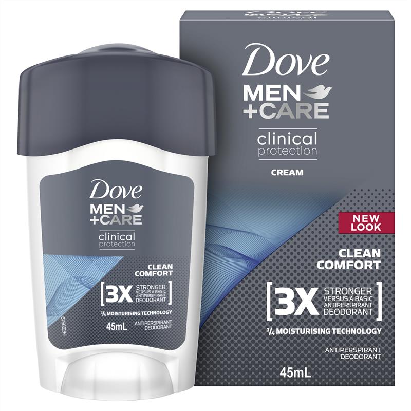 Dove Men+Care 96-Hour Clinical Antiperspirant Cream 45ml