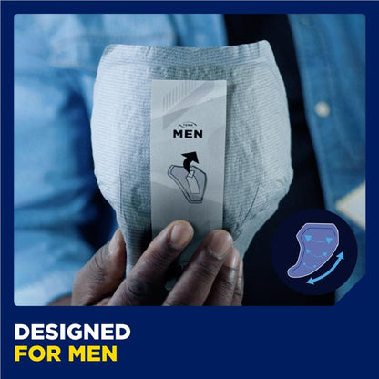 Tena Men’s Incontinence Pads Level 1, 12-Pants, Discreet & Absorbent