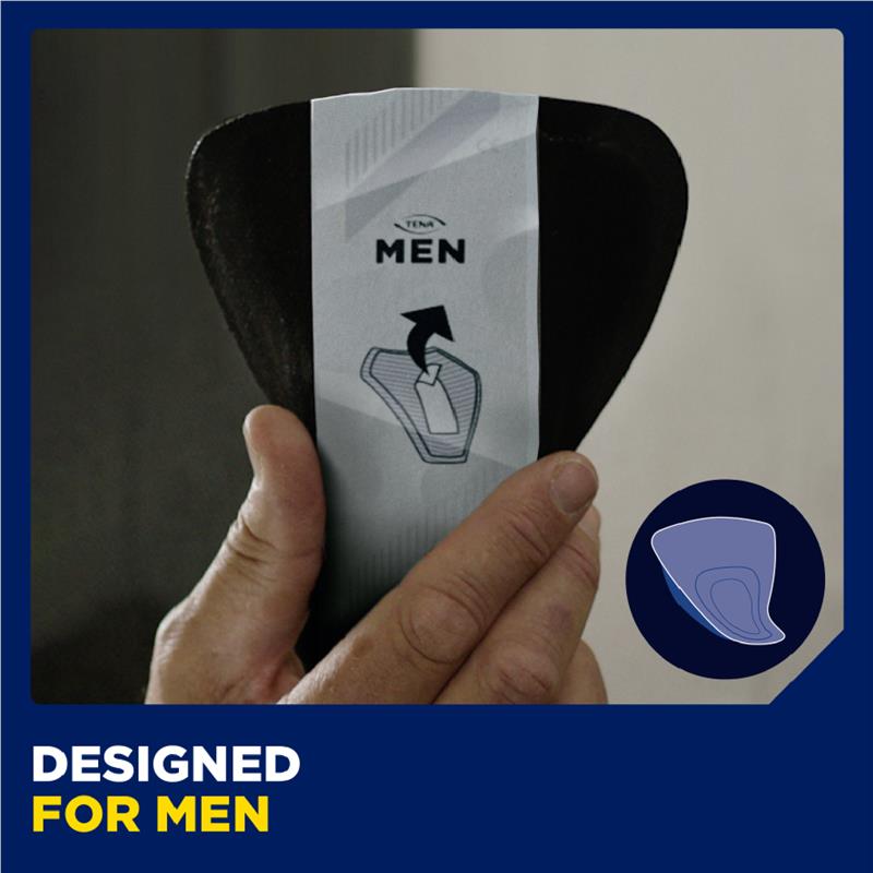 Tena Men Level 0 , Extra Thin Black Shields, 14 Pants