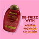 Ogx Frizz Free + Keratin Smoothing Oil Shampoo 385mL - 5 in 1 Benefits for Frizzy Hair – view 7