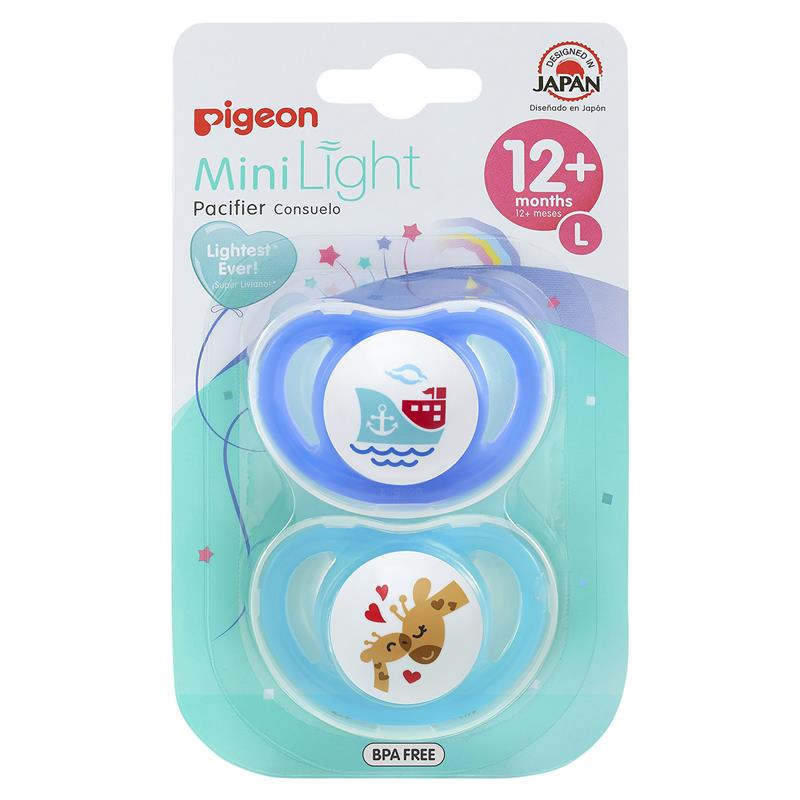 Pigeon MiniLight Pacifier Twin Pack - Size L (12+ Months)