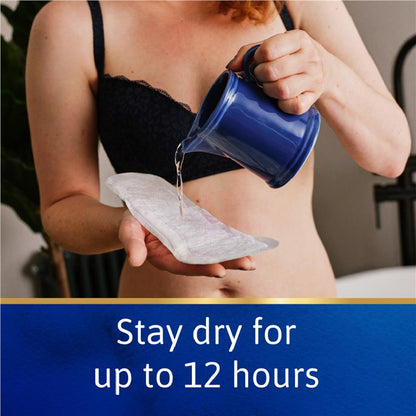 TENA InstaDRY Extra Long Incontinence Pads for Moderate Leaks, 6-Pads