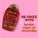 Ogx Frizz Free + Keratin Smoothing Oil Conditioner 385mL - 5 in 1 Benefits for Frizzy Hair – view 7