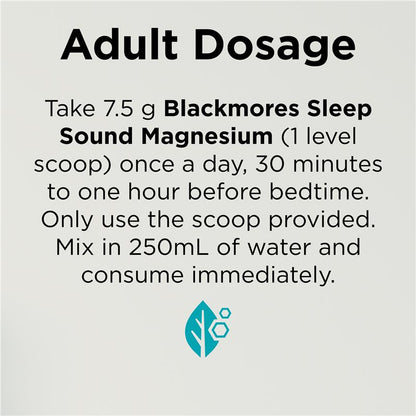 Blackmores Sleep Sound Magnesium Powder 187.5g - Restful Sleep Support