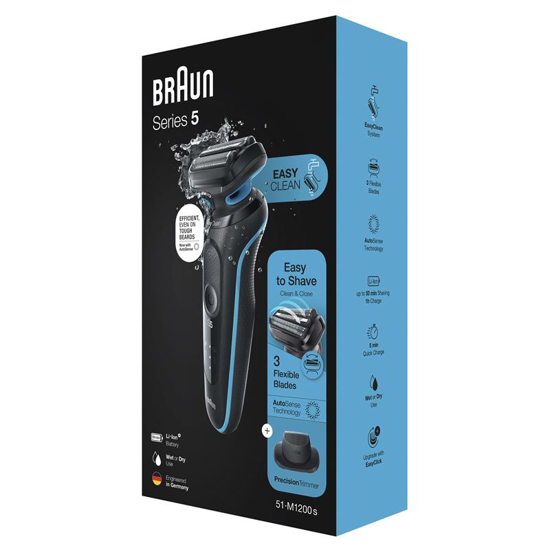 Braun Series 5 51-M1200s Wet & Dry Electric Shaver - Precision Grooming