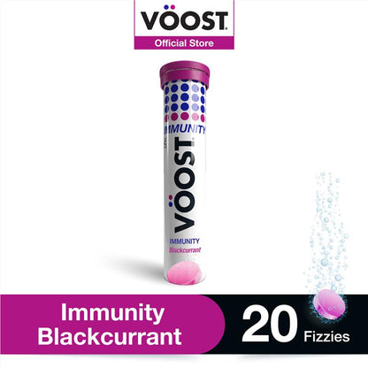Voost Immunity Blackcurrant Effervescent Tablets with Vitamin C & Zinc, 20