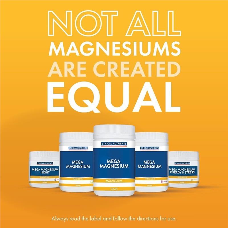 Ethical Nutrients Mega Magnesium 120 Tablets - Muscle Relief & PMS Support-Auzzi Store