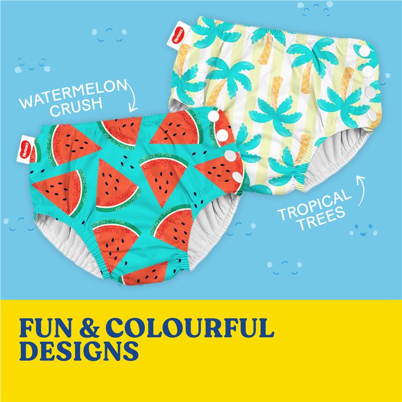 Huggies Little Swimmers Reusable Swim Nappies - Watermelon Crush Size S