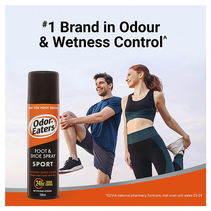 Odor-Eaters Sport Foot & Shoe Spray 150ml – 24hr Odor & Sweat Control