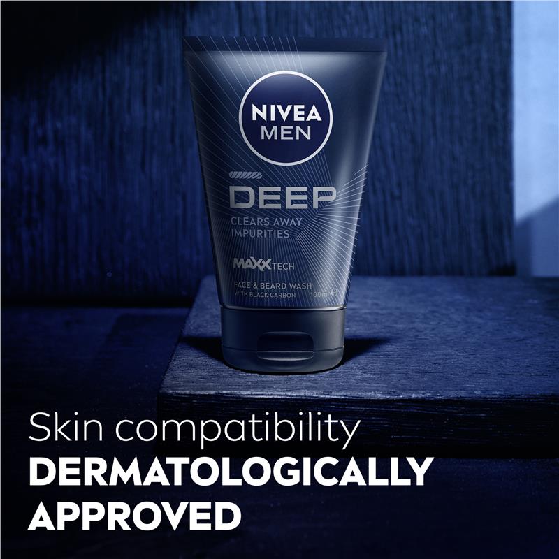 NIVEA for Men Deep Face Wash 100ml - Ultimate Cleanse for Men's Skin - Auzzi Store