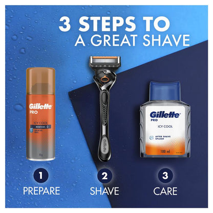 Gillette Pro Icy Cool Shave Gel 70g with Aloe Vera & Menthol