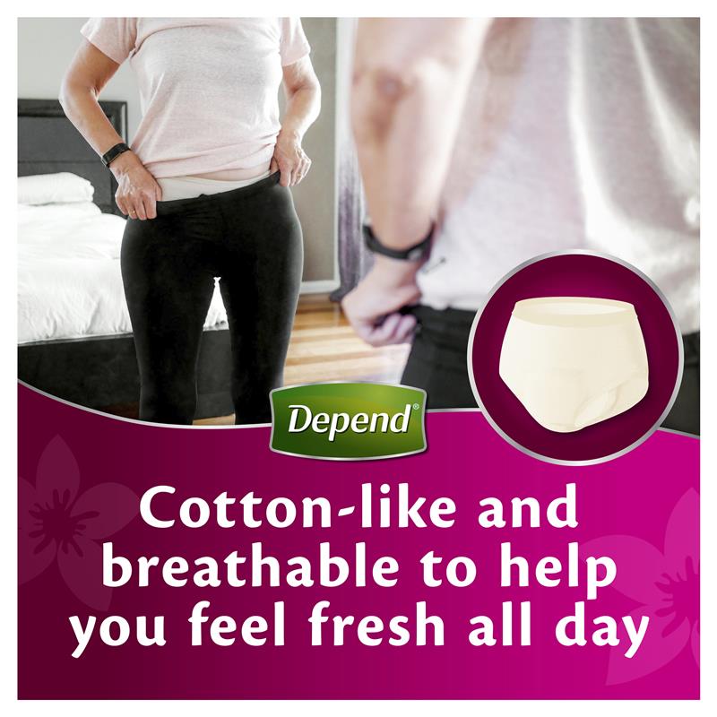 Depend Real Fit Super Disposable Underwear for Women, Medium, 1x16 Pack