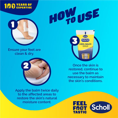 Scholl Eulactol Gold Heel Balm 60ml – 25% Urea for Dry Cracked Feet