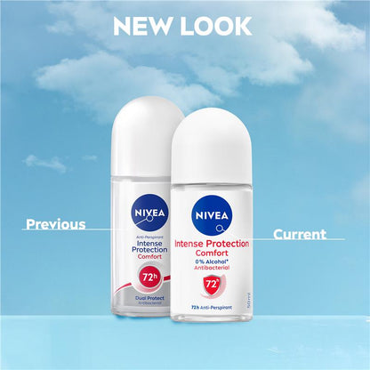 NIVEA Intense Protection Anti-Perspirant Roll-On Deodorant 72H, 50ml