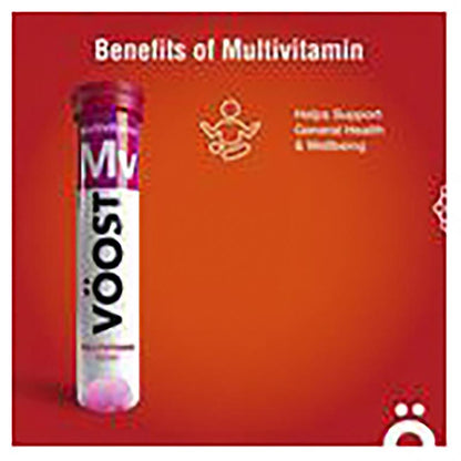 Voost Berry Effervescent Multivitamin Tablets with 14 Vitamins – 20 Pack