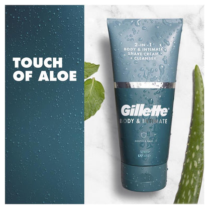 Gillette Intimate 2-in-1 Shave Cream & Cleanser 177ml Paraben Free