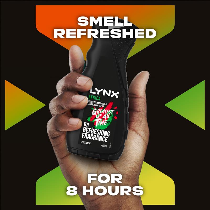 Lynx Africa Body Wash for Men 400ml – 8-Hour Freshness