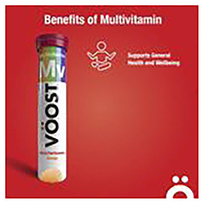 Voost Orange Multivitamin Effervescent Tablets for Adults, 20 Pack