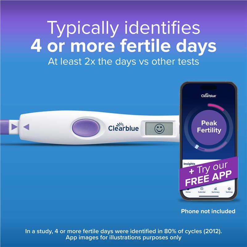 Clearblue Advanced Dual Hormone Digital Ovulation Test Kit, 20 Pack