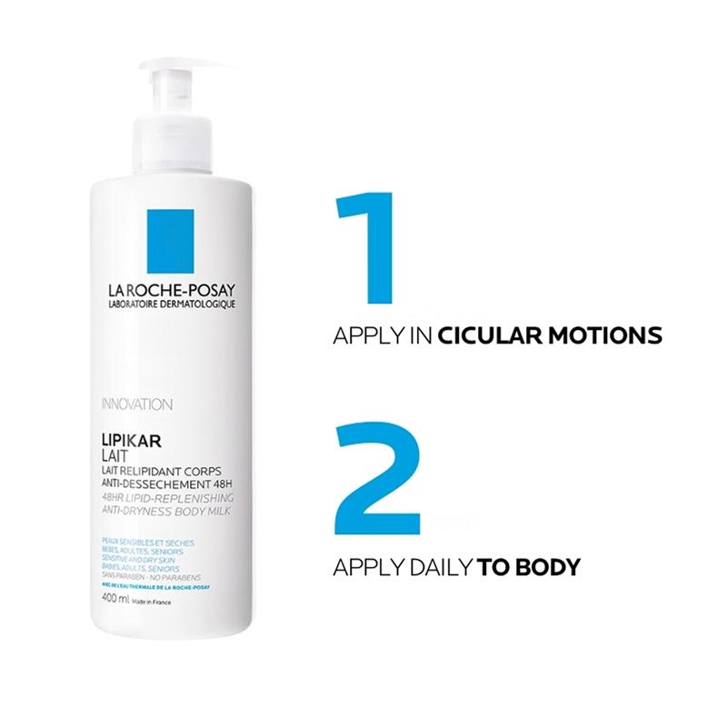 La Roche-Posay Lipikar Lait 400ml - Nourishing Body Lotion for Normal to Dry Skin-Auzzi Store