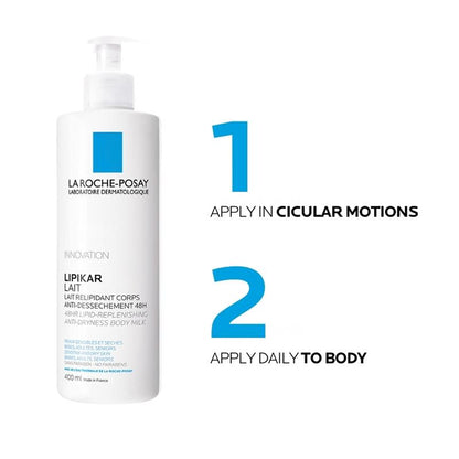 La Roche-Posay Lipikar Lait 400ml - Nourishing Body Lotion for Normal to Dry Skin-Auzzi Store