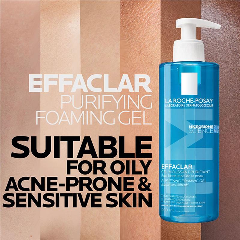 La Roche Posay Effaclar Foaming Gel Cleanser 400ml - Microbiome Science - Auzzi Store