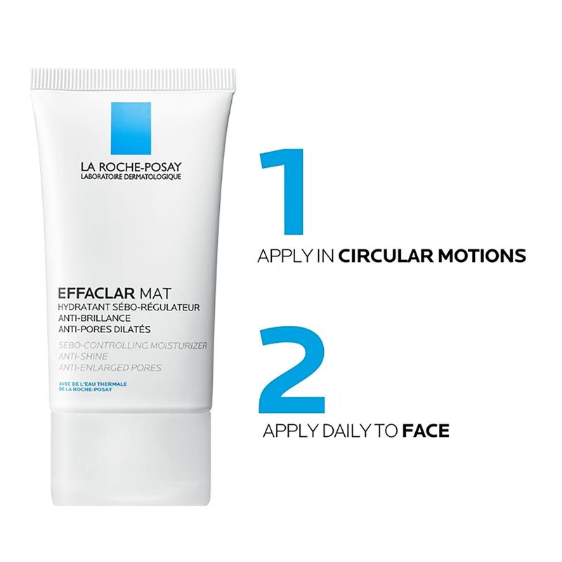 La Roche Posay Effaclar Mat 40ml - Mattifying Moisturizer for Oily Skin