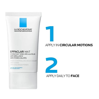 La Roche Posay Effaclar Mat 40ml - Mattifying Moisturizer for Oily Skin
