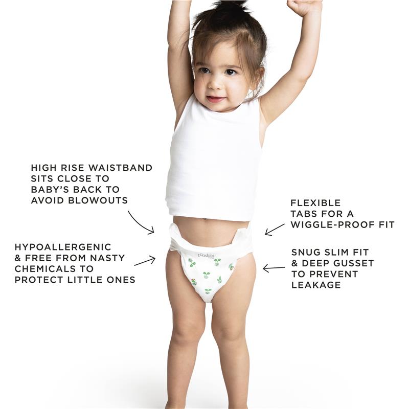 Tooshies Eco Nappies with Organic Bamboo Size 5 Walker (13-18kg) - 32 Pack